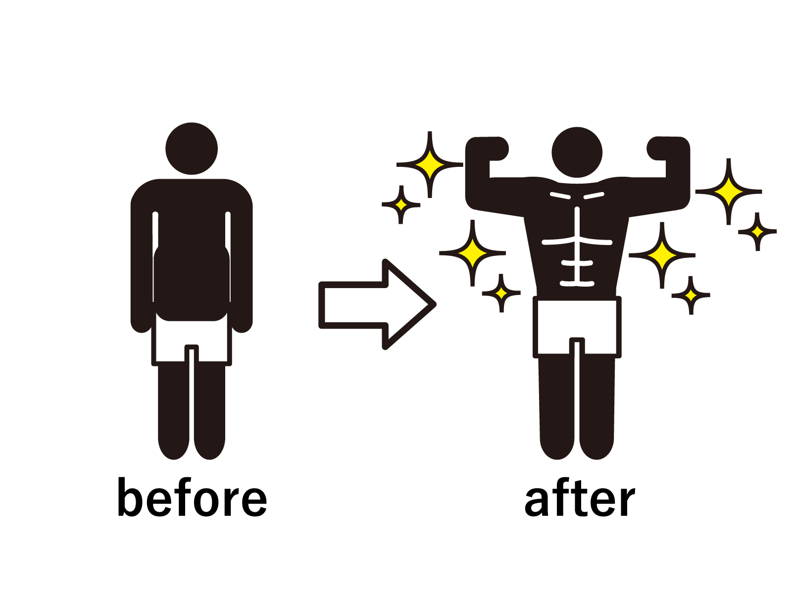 筋トレでかっこいい体が作られる